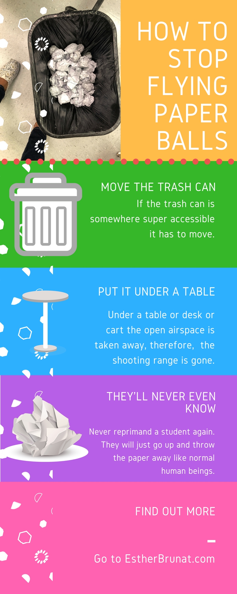 How to stop flying paper balls in the classroom