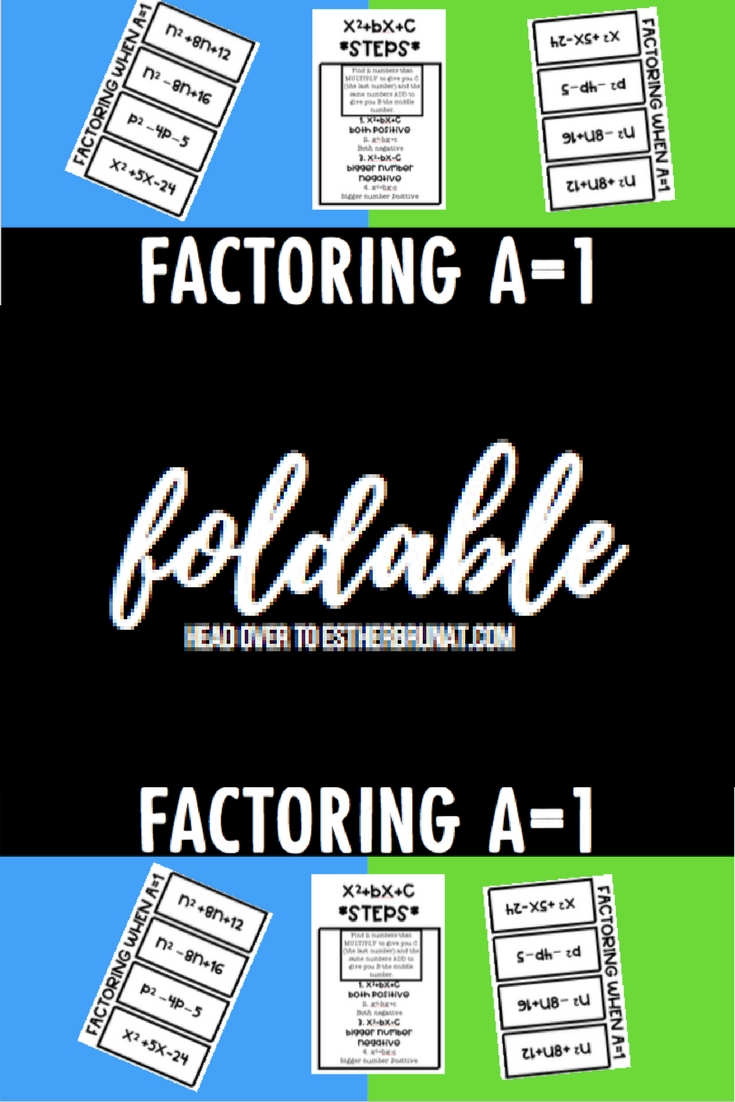 Factoring when a=1 foldable