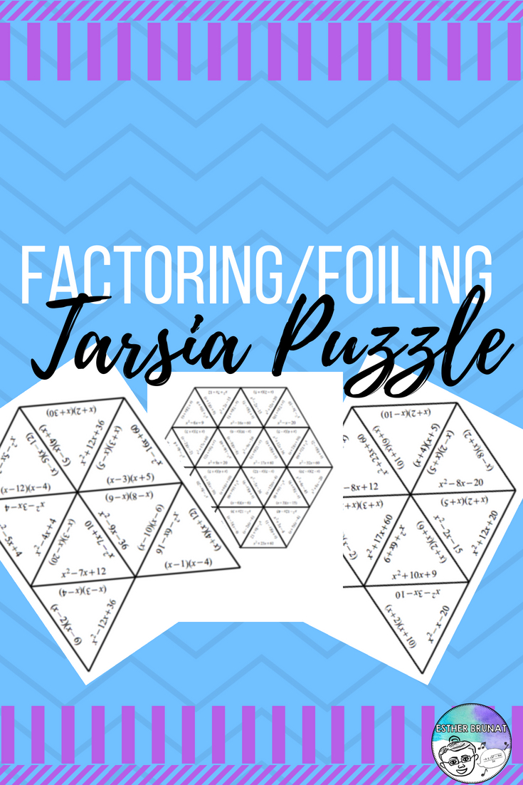 Factoring Foiling Tarsia Puzzle Pin